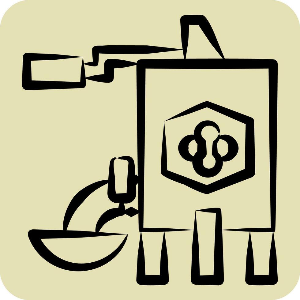 ícone extração equipamento. relacionado para apiário símbolo. mão desenhado estilo. simples Projeto editável. simples ilustração vetor