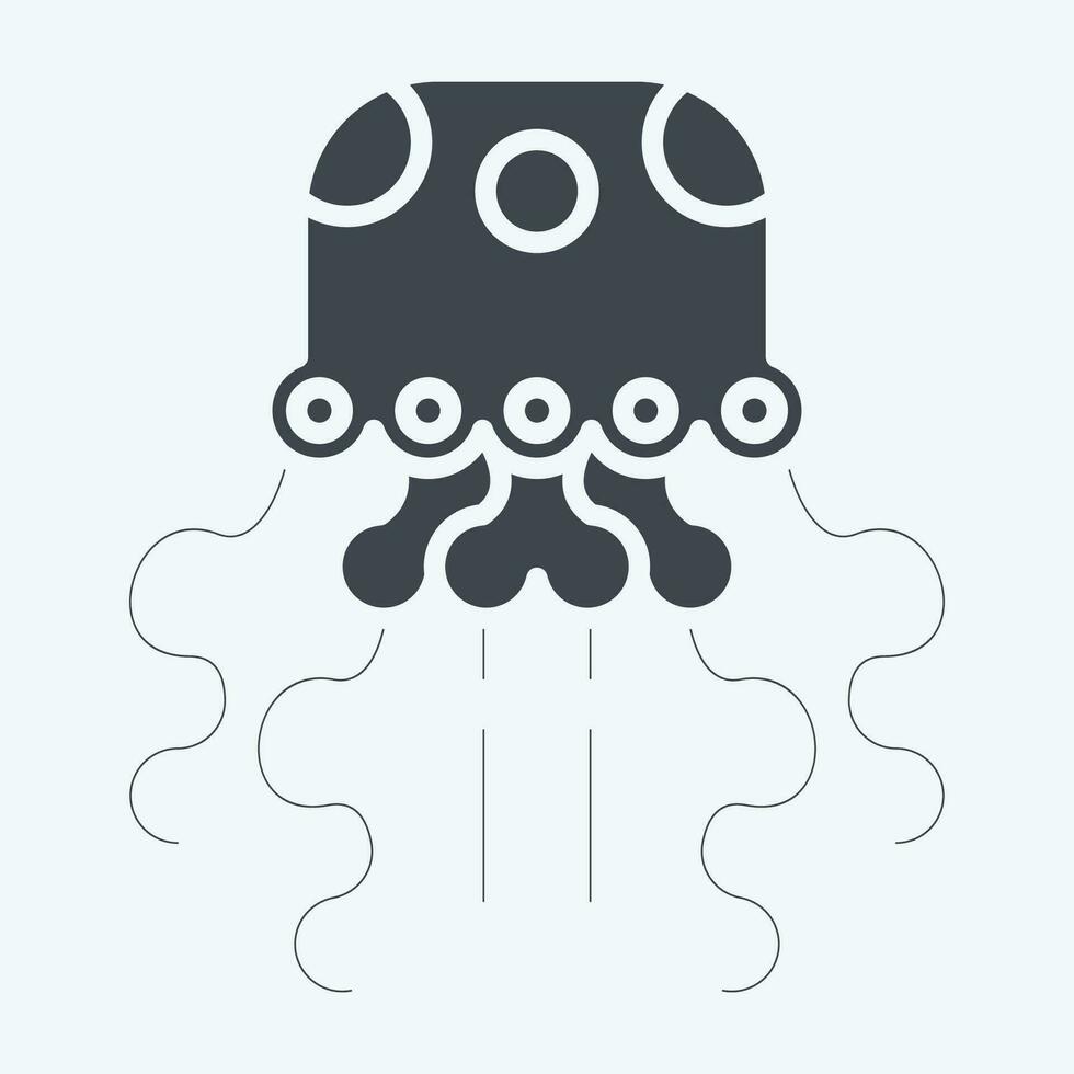 ícone medusa. relacionado para Alaska símbolo. glifo estilo. simples Projeto editável. simples ilustração vetor