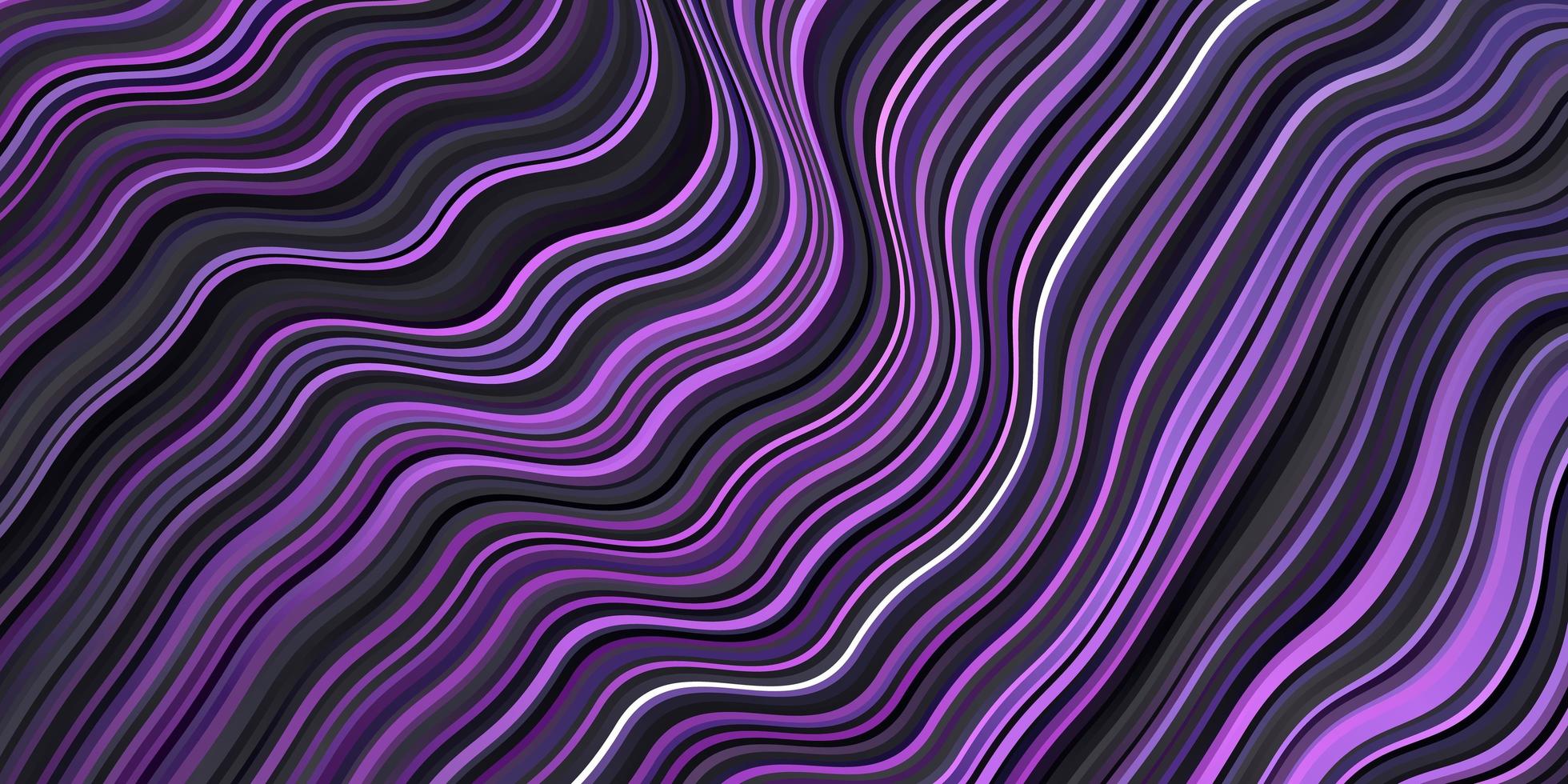 pano de fundo vector roxo e rosa escuro com linhas dobradas. amostra geométrica colorida com curvas de gradiente. padrão para sites, páginas de destino.