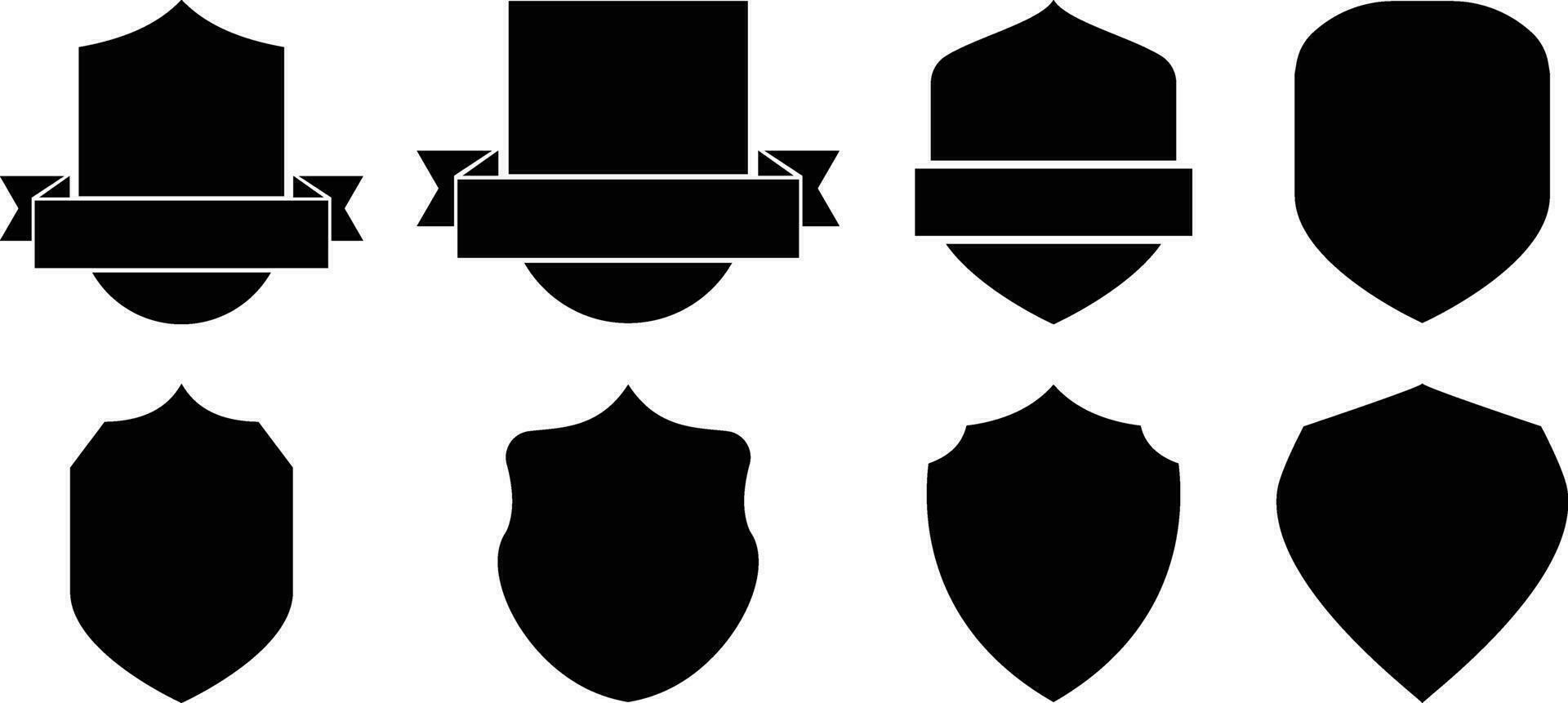 escudo crachá símbolo forma modelos vetor