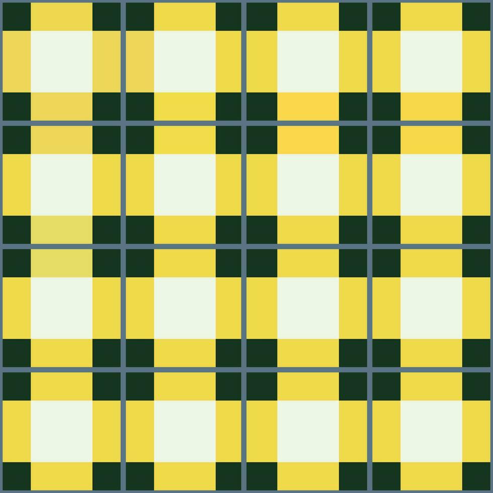 xadrez tecido textura dentro amarelo, e verde. xadrez padronizar. desatado imprimir. vetor