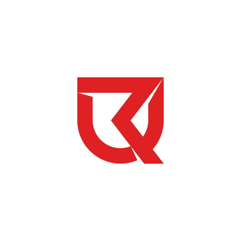 carta ru simples geométrico linha logotipo vetor