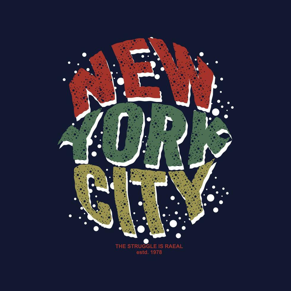 novo Iorque cidade abstrato gráfico, tipografia vetor, t camisa Projeto ilustração, Boa para pronto imprimir, e de outros usar vetor
