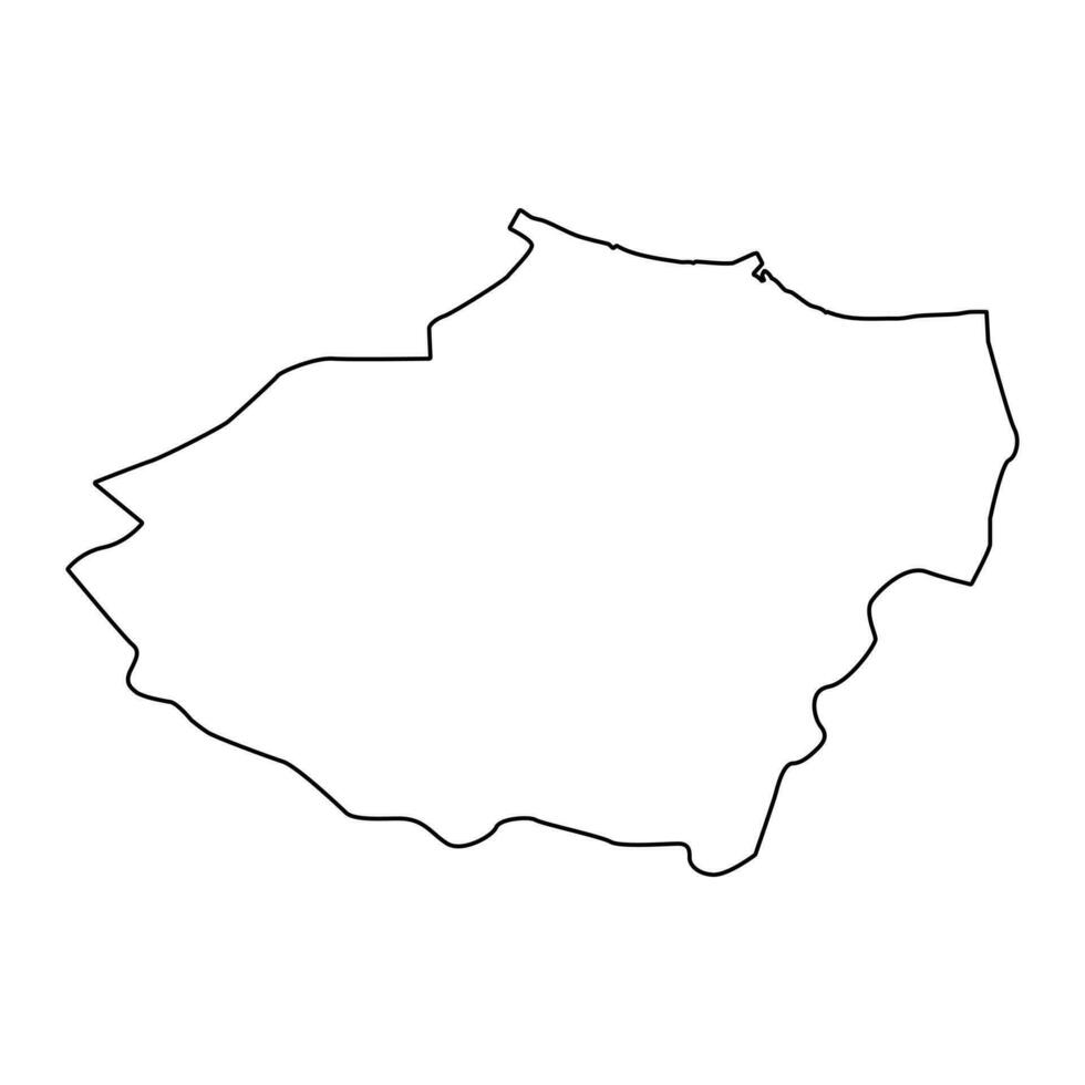 al batinah sul governadoria mapa, administrativo divisão do Omã. vetor ilustração.