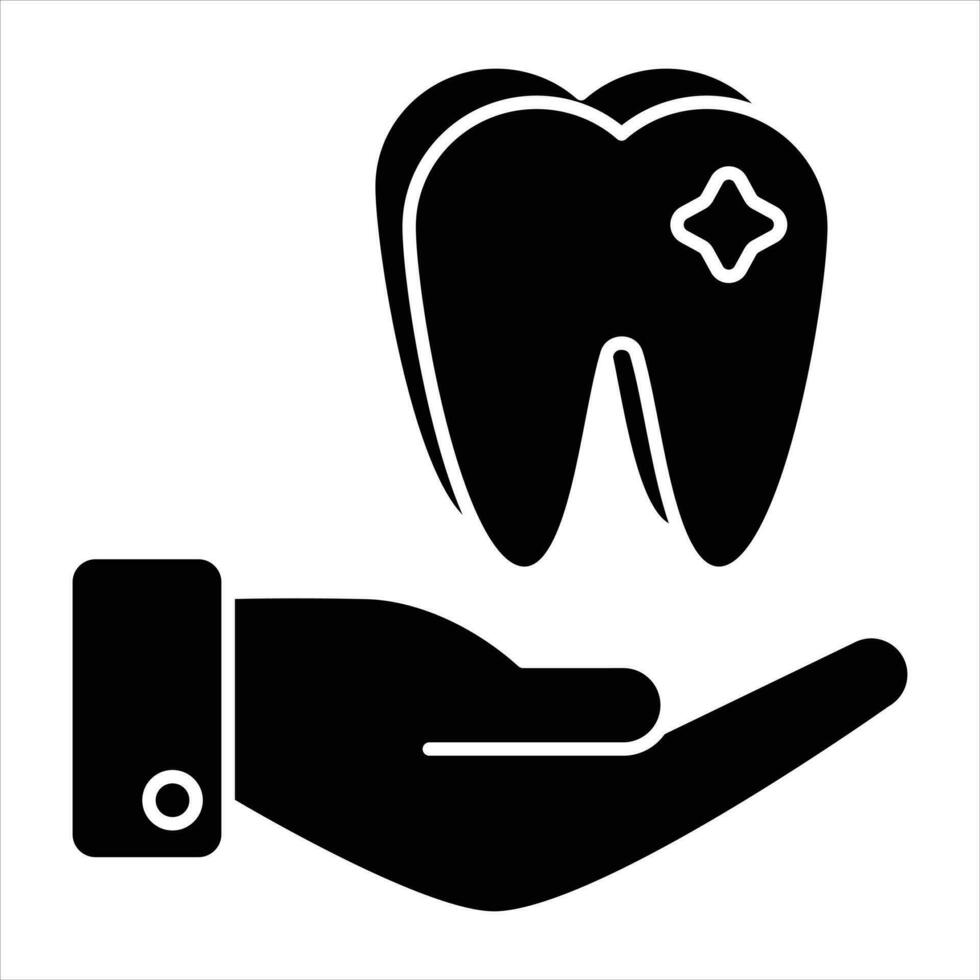 dentista glifo ícone Projeto estilo vetor