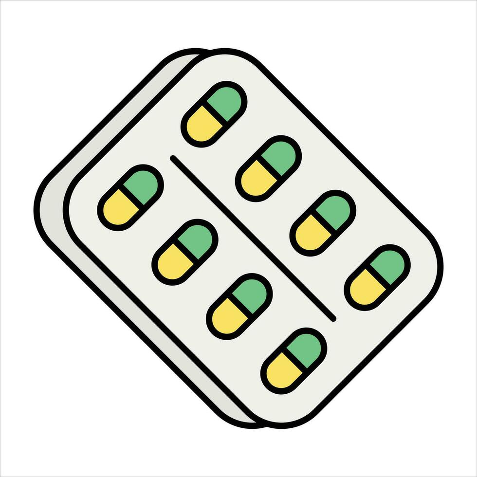 pílulas cor ícone Projeto estilo vetor