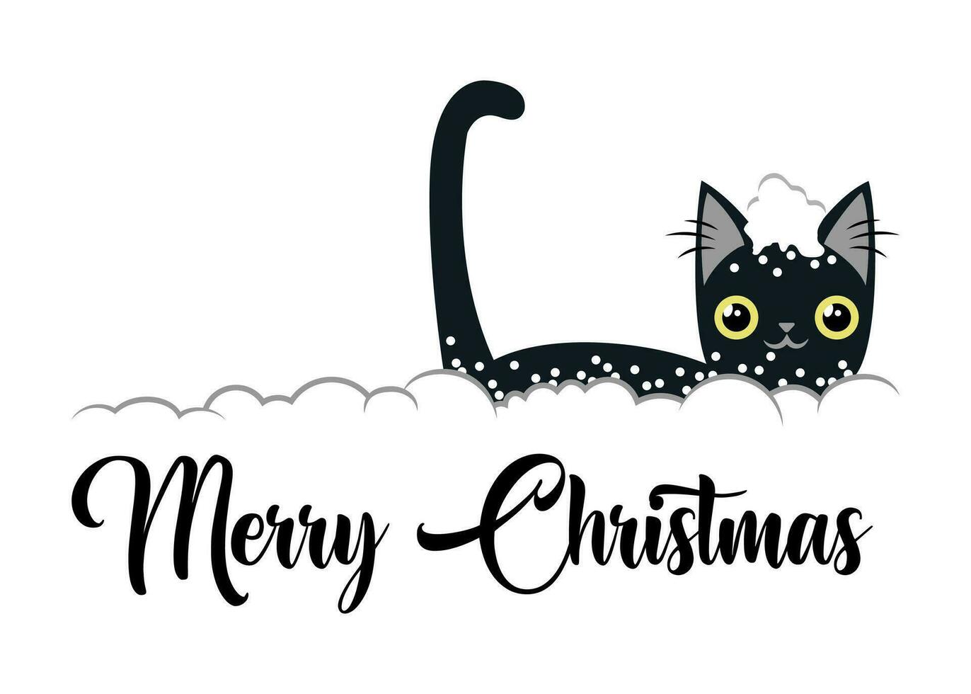 alegre Natal ilustração fofa gato desenho animado vetor isolado em transparente fundo
