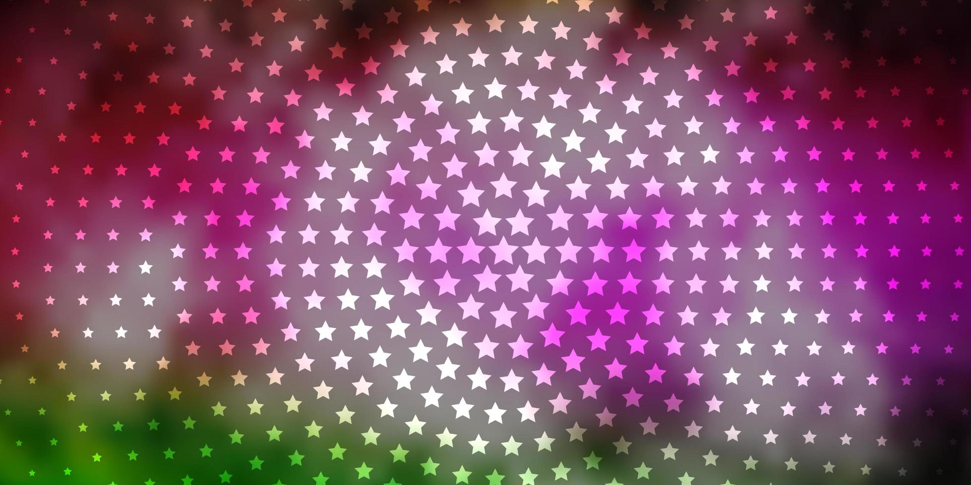 padrão de luz rosa, verde vetor com estrelas abstratas. ilustração abstrata geométrica moderna com estrelas. design para a promoção de seus negócios.