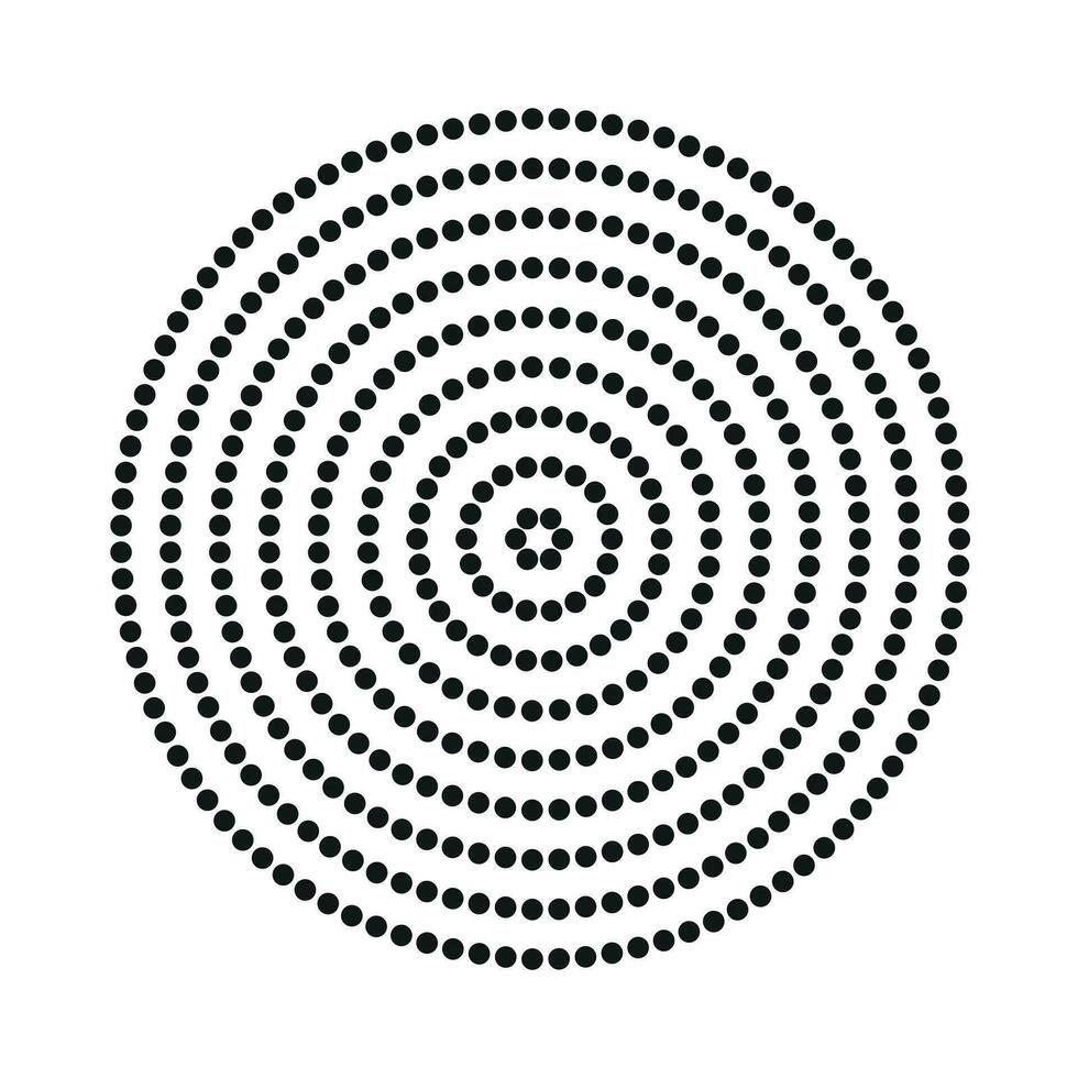 abstrato Preto ponto círculo fundo vetor ilustração.