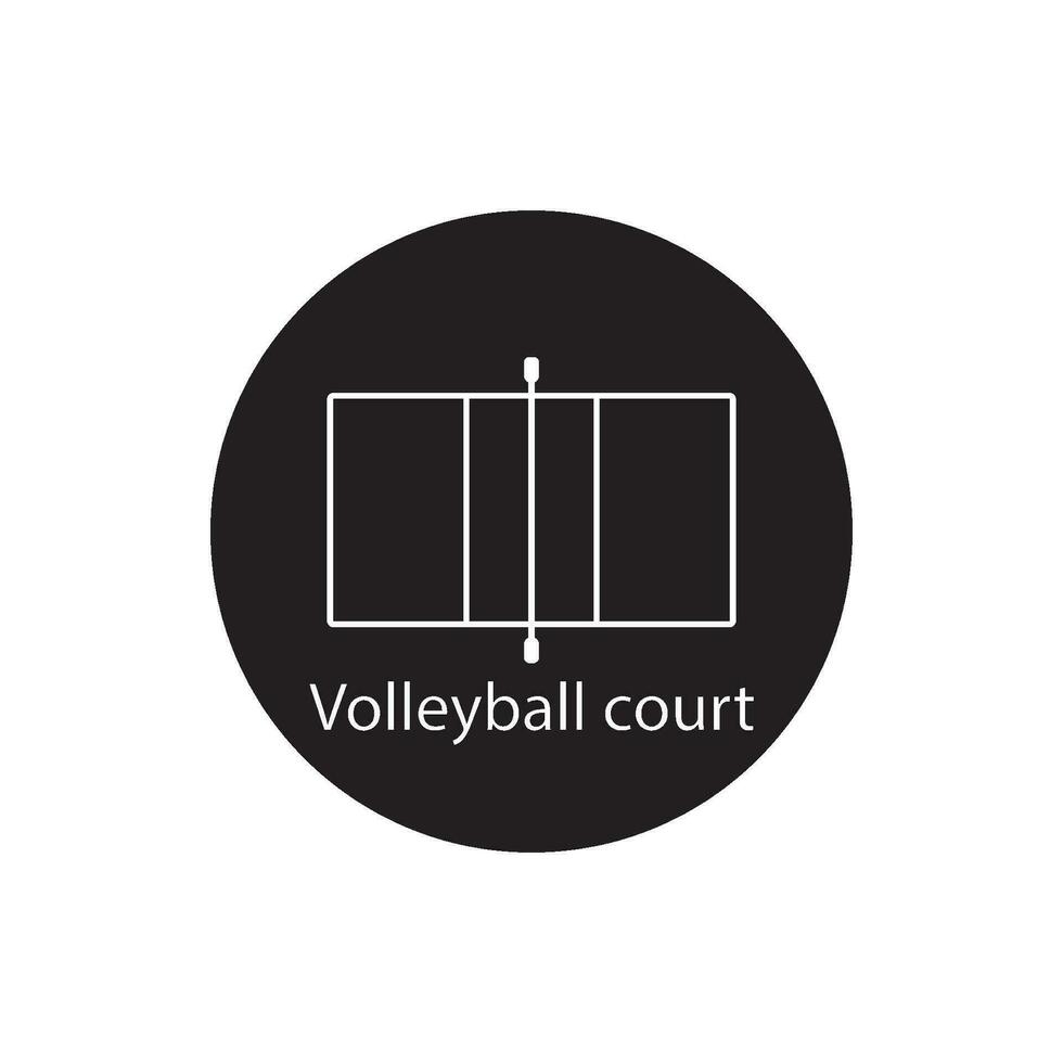 voleibol quadra ícone vetor