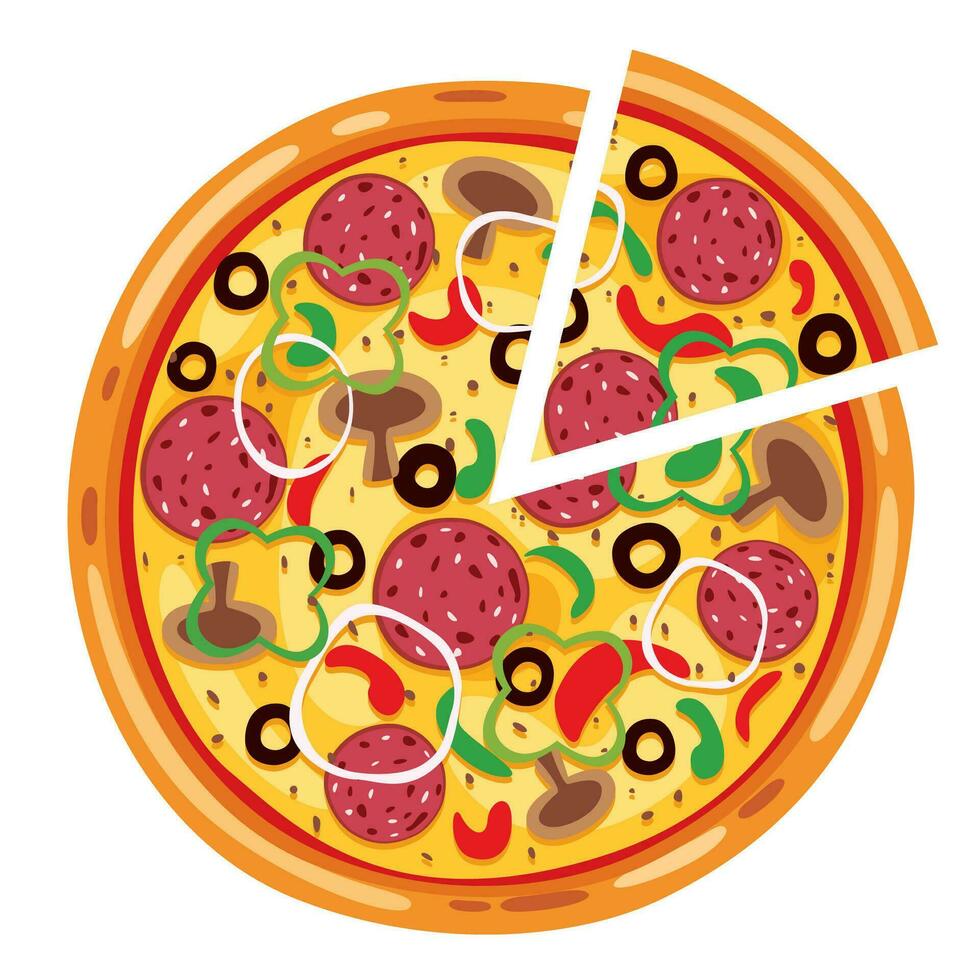 vetor ilustração do fresco pizza