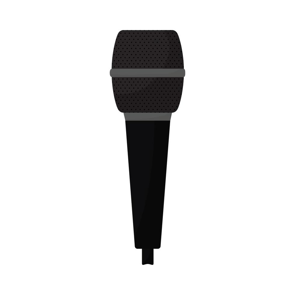 microfone em um fundo branco vetor