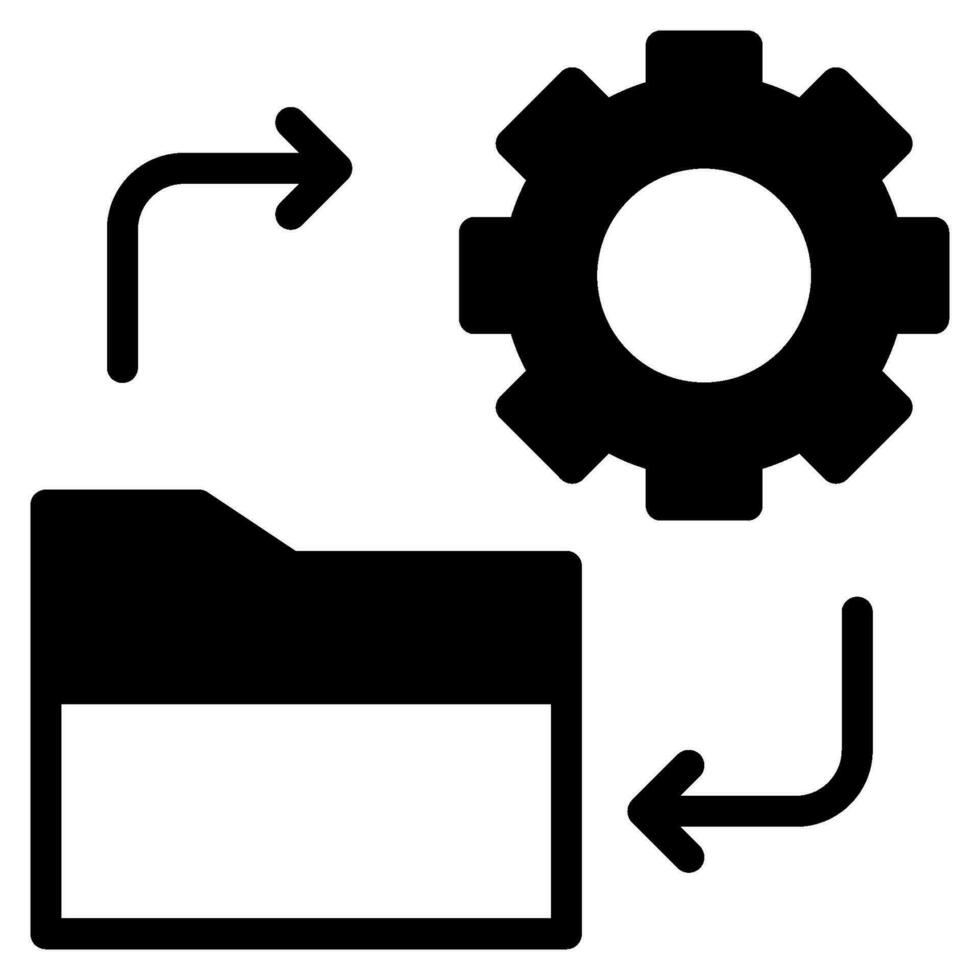 dados em processamento ícone ilustração vetor