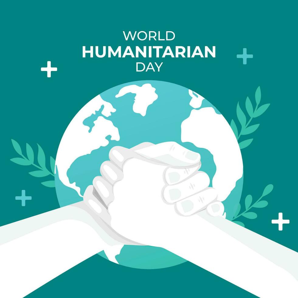 19 agosto mundo humanitário dia vetor modelos, mundo humanitário dia social meios de comunicação postar desenhos