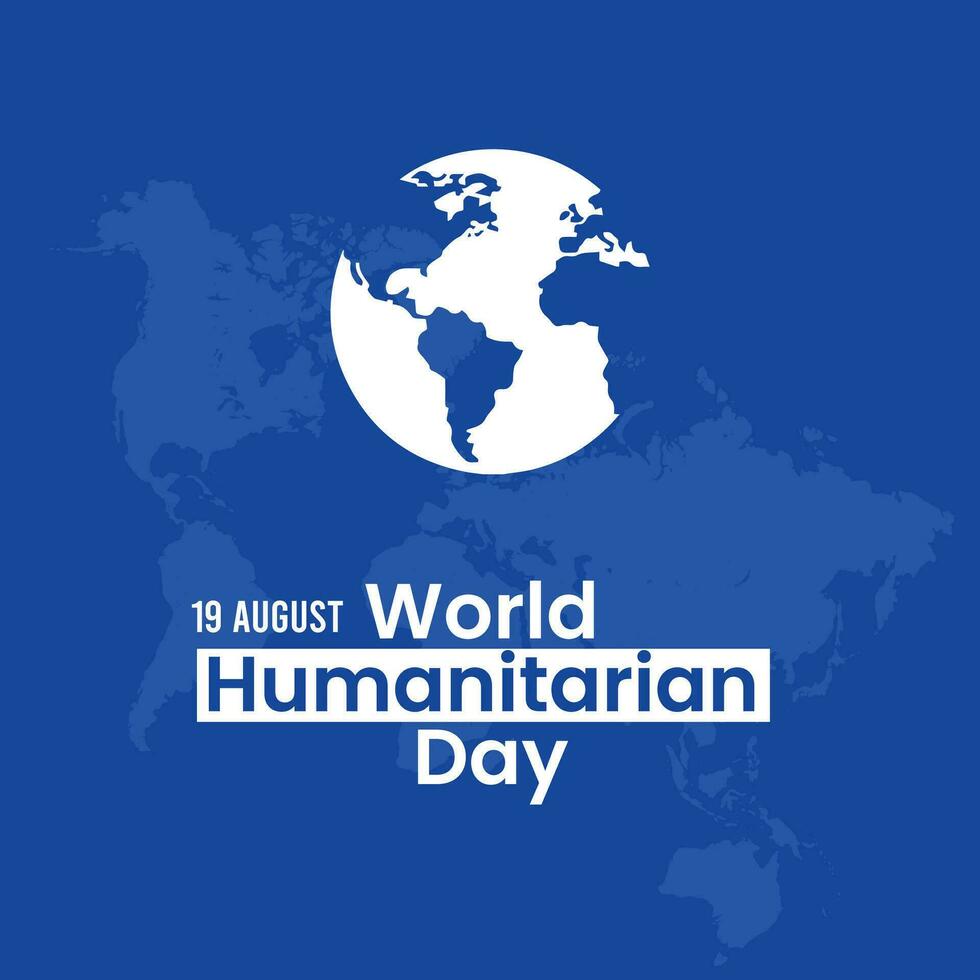 19 agosto mundo humanitário dia vetor modelos, mundo humanitário dia social meios de comunicação postar desenhos