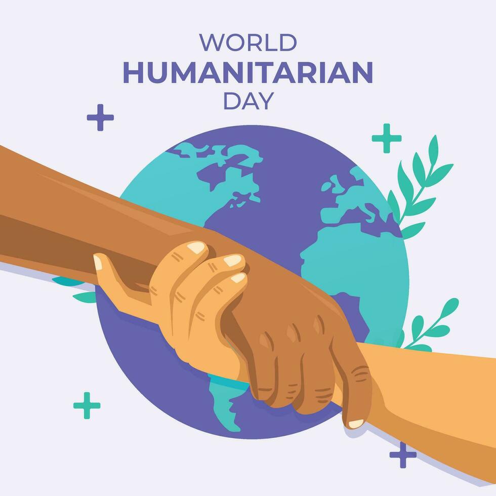 19 agosto mundo humanitário dia vetor modelos, mundo humanitário dia social meios de comunicação postar desenhos