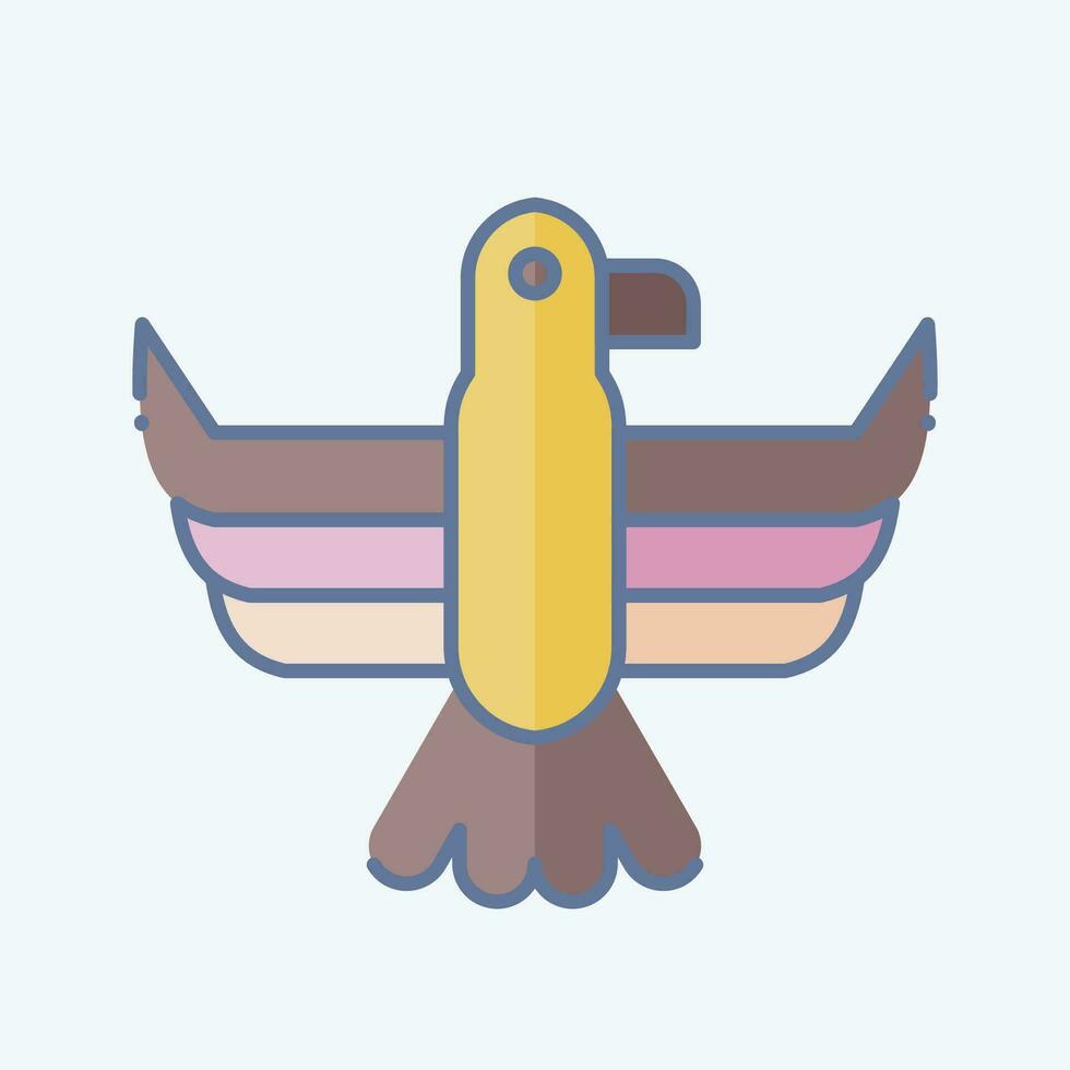 ícone Águia. relacionado para americano indígena símbolo. rabisco estilo. simples Projeto editável. simples ilustração vetor
