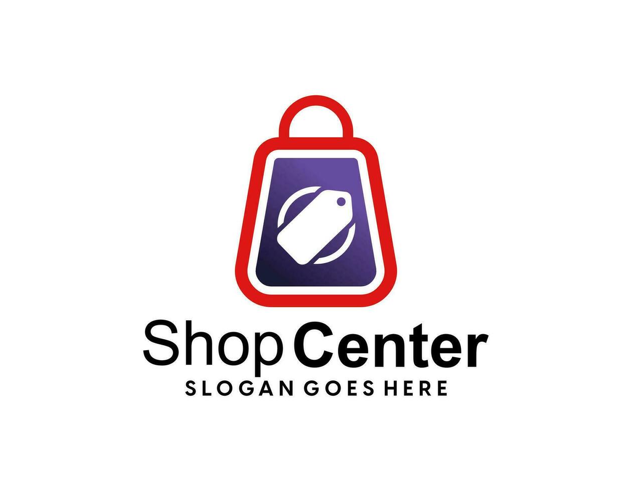 vetor de design de ícone de logotipo de loja de bolsa