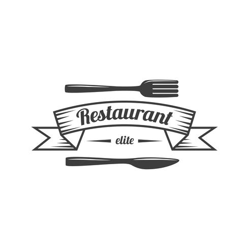Logotipo do Food Label do restaurante vetor