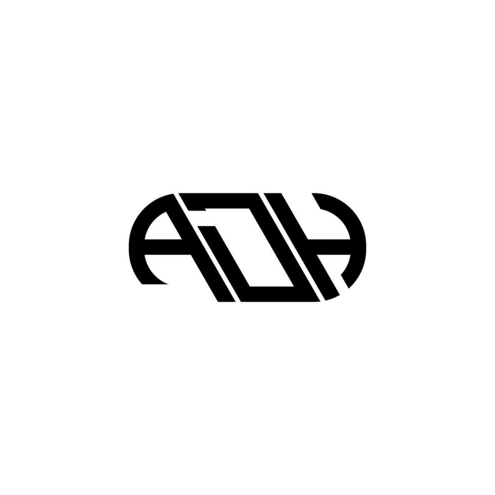 adh carta logotipo Projeto. adh criativo iniciais carta logotipo conceito. adh carta Projeto. vetor