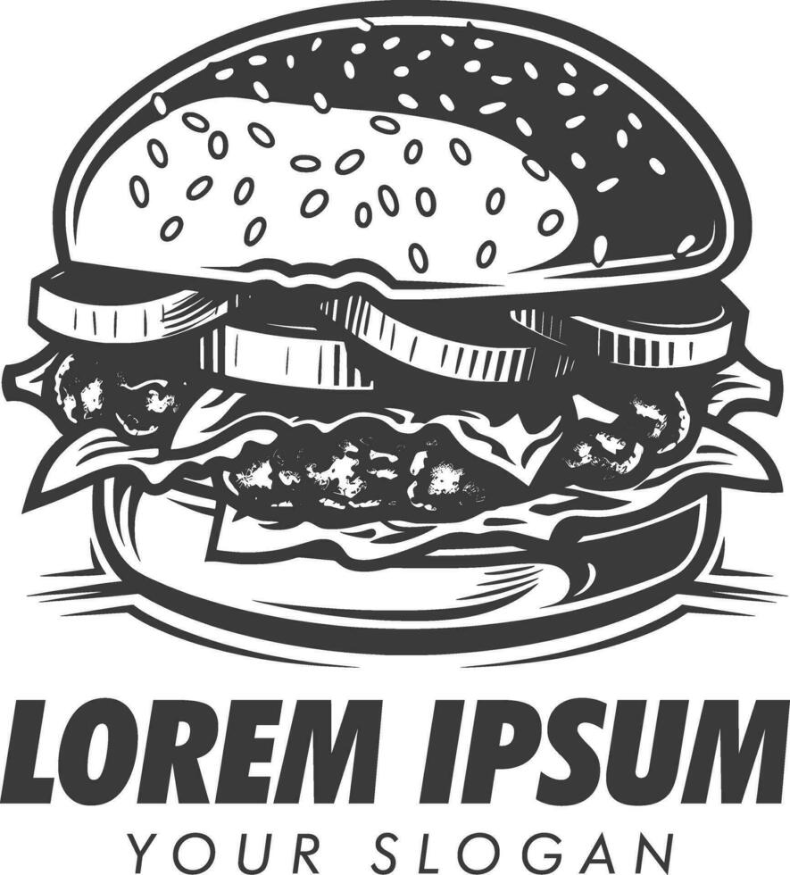 vetor hamburguer logotipo velozes Comida conceito