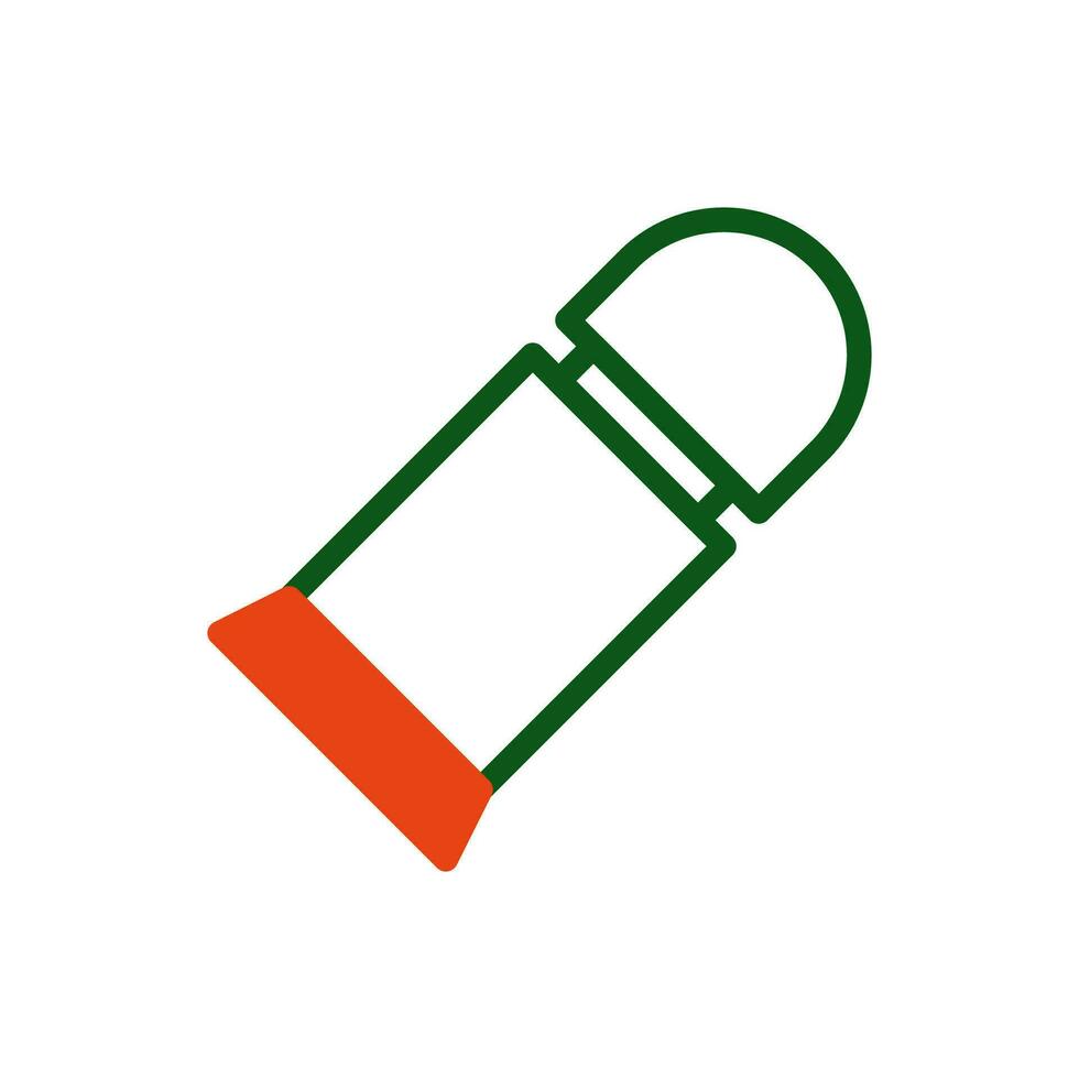 bala ícone duotônico verde laranja cor militares símbolo perfeito. vetor