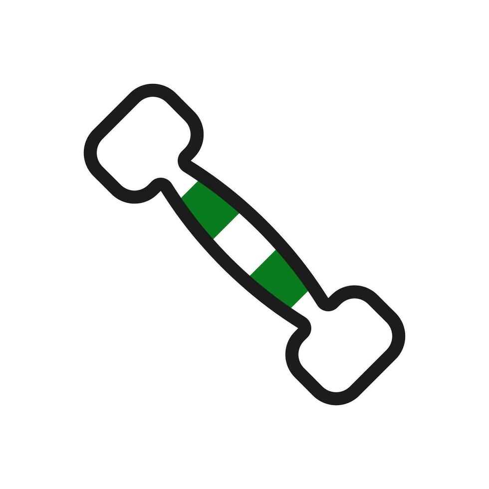 haltere ícone duotônico verde Preto cor esporte símbolo ilustração. vetor