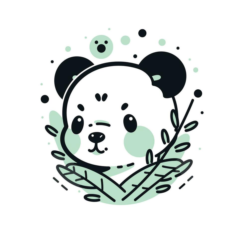 Urso logotipo projeto, Urso retrato personagem dentro plano estilo, Urso de pelúcia Urso ilustração para mercadoria roupas vetor