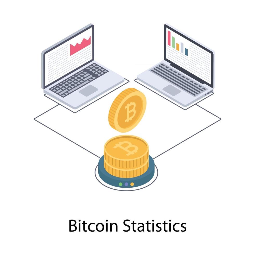 estatísticas e dados bitcoin vetor