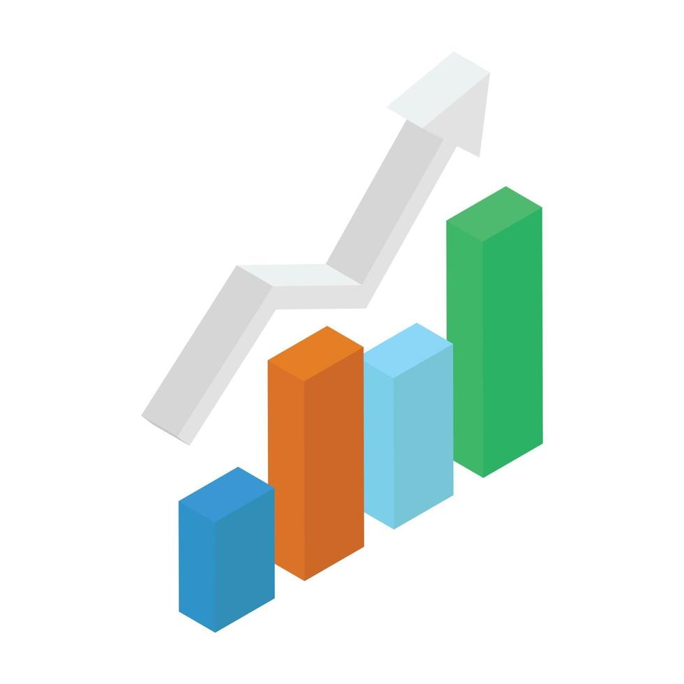 gráfico de crescimento de negócios vetor