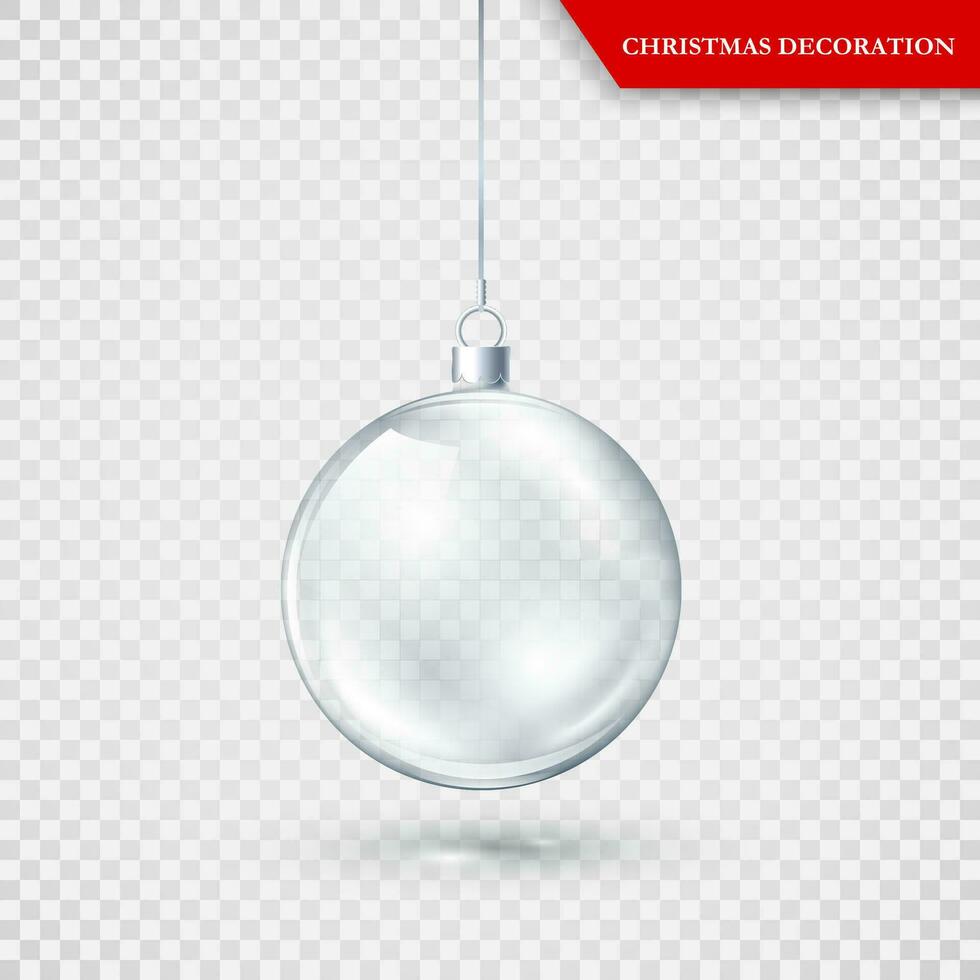 vidro Natal decoração. natal vidro bola. feriado decoração modelo. vetor ilustração