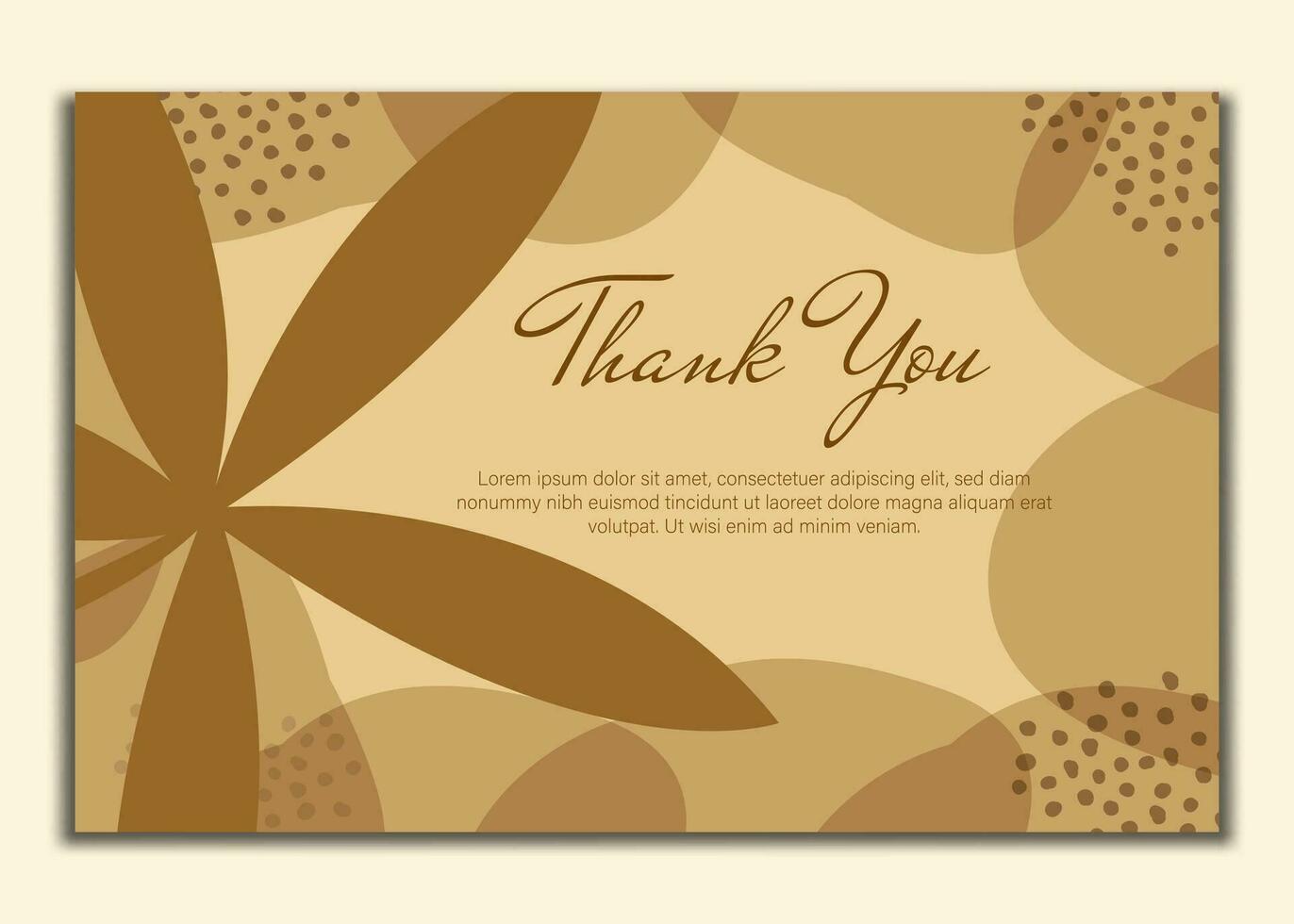 obrigado você cartão com lindo elegante flores, obrigado você cartão com abstrato forma ilustração, obrigado você cartão, Salve  a encontro cartão. vetor