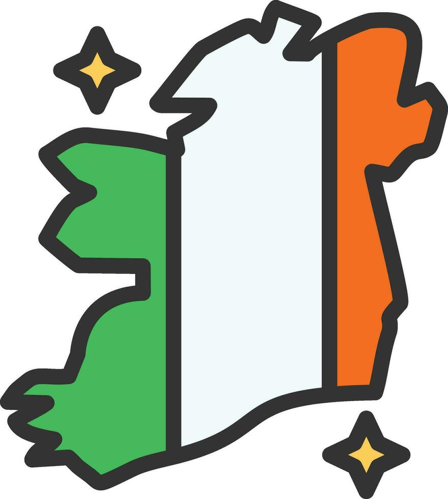 Irlanda mapa ícone imagem. vetor