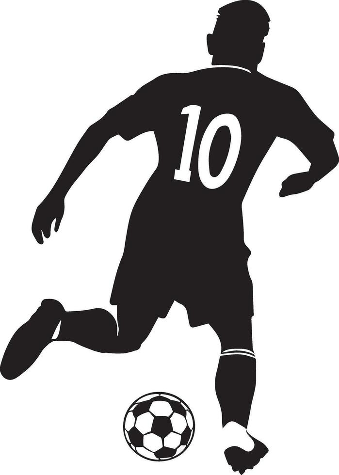 futebol jogador vetor silhueta ilustração