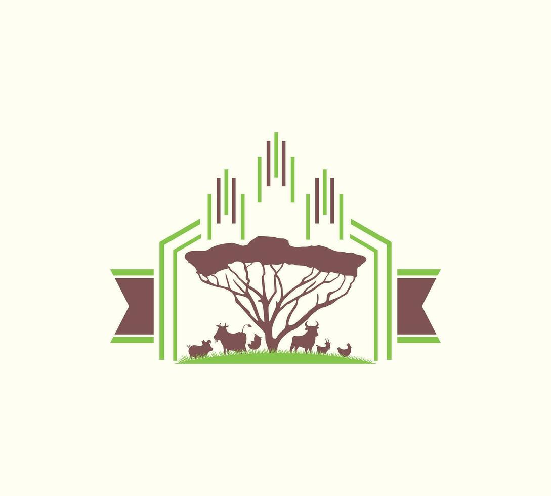 vaca Fazenda Projeto conceito logotipo vetor