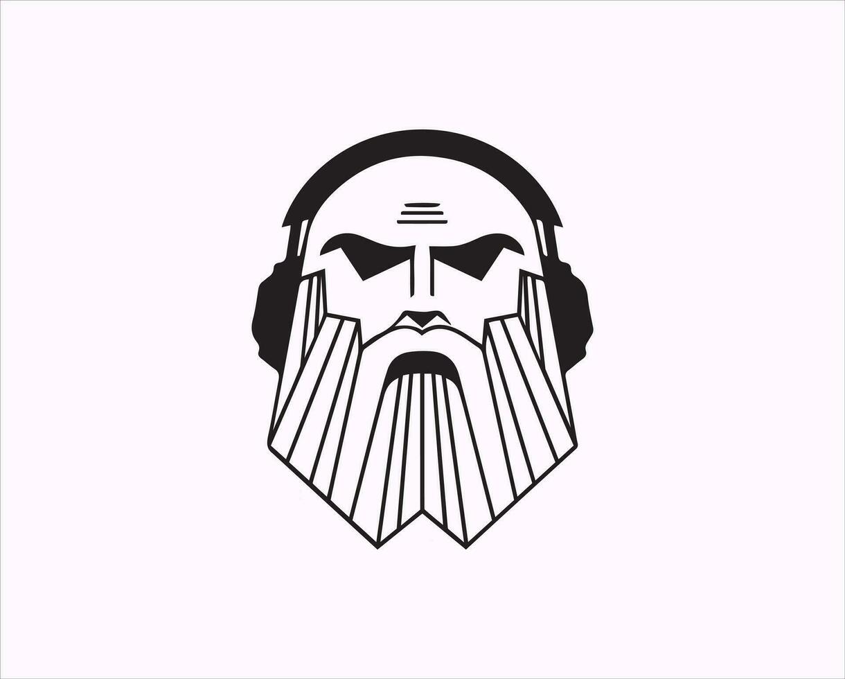 Odin logotipo Projeto lendário Deus mascote vetor