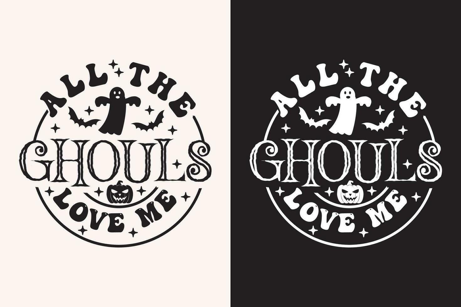 todos a ghouls amor mim eps camiseta Projeto vetor