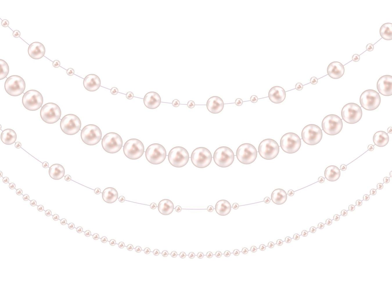 guirlandas de cordas com bolas, isoladas no fundo branco. ilustração vetorial vetor