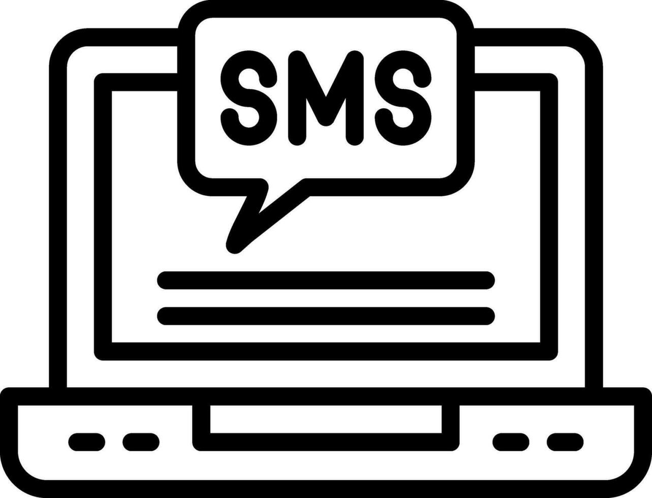 design de ícone de vetor de sms