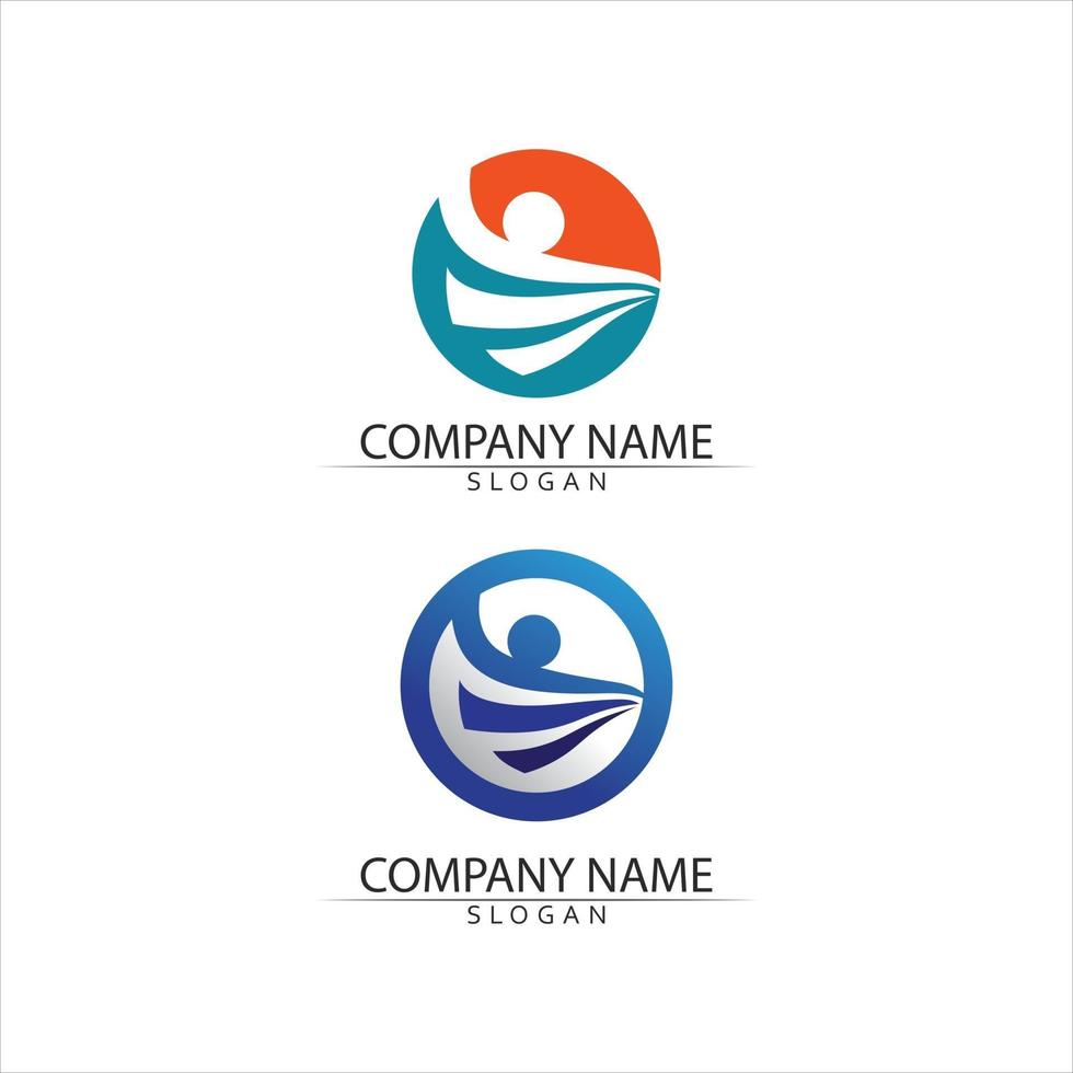 ícone de pessoas, grupo de trabalho, vetor logotipo empresarial