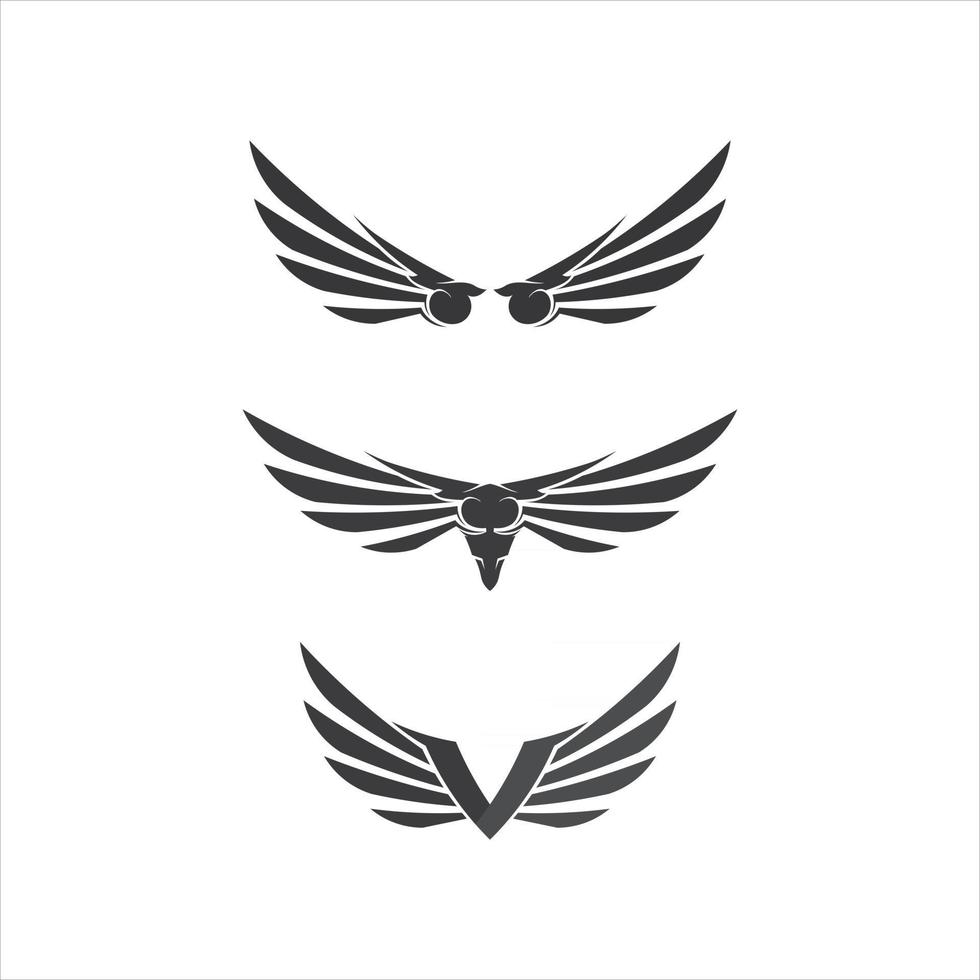 vetor de modelo de escudo animal águia voadora logotipo pássaro falcão asas