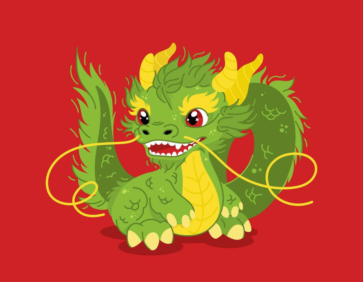 chinês Novo ano 2024. chinês zodíaco símbolo verde Dragão para branding capas, cartões, cartazes, bandeiras. feliz Novo ano. vetor