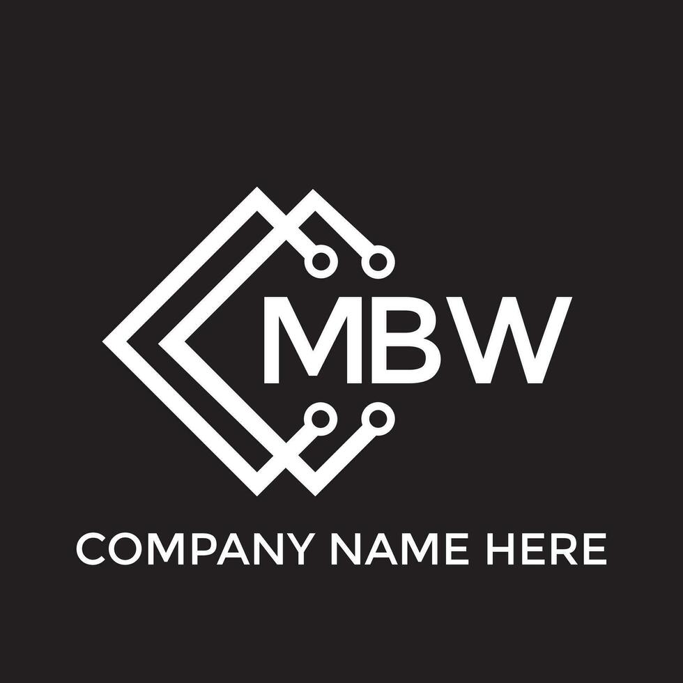 printmbw carta logotipo design.mbw criativo inicial mbw carta logotipo Projeto. mbw criativo iniciais carta logotipo conceito. vetor