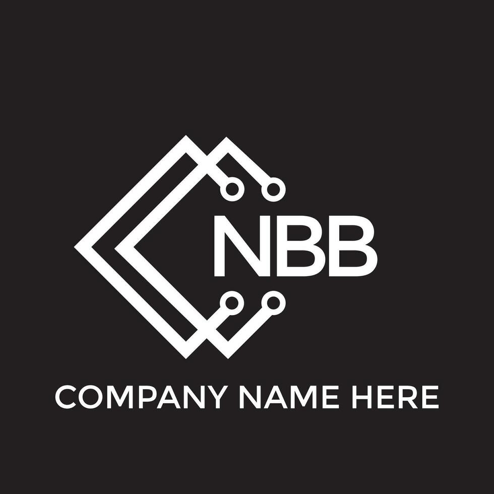 printnbb carta logotipo design.nbb criativo inicial nbb carta logotipo Projeto. nbb criativo iniciais carta logotipo conceito. vetor