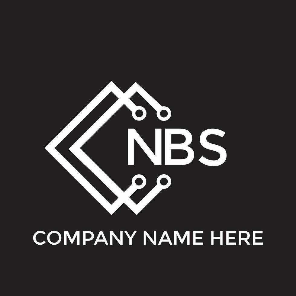 printnbs carta logotipo design.nbs criativo inicial nbs carta logotipo Projeto. nbs criativo iniciais carta logotipo conceito. vetor