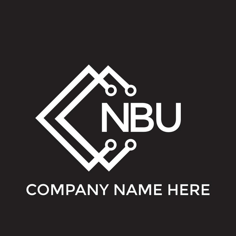 printnbu carta logotipo design.nbu criativo inicial nbu carta logotipo Projeto. nbu criativo iniciais carta logotipo conceito. vetor