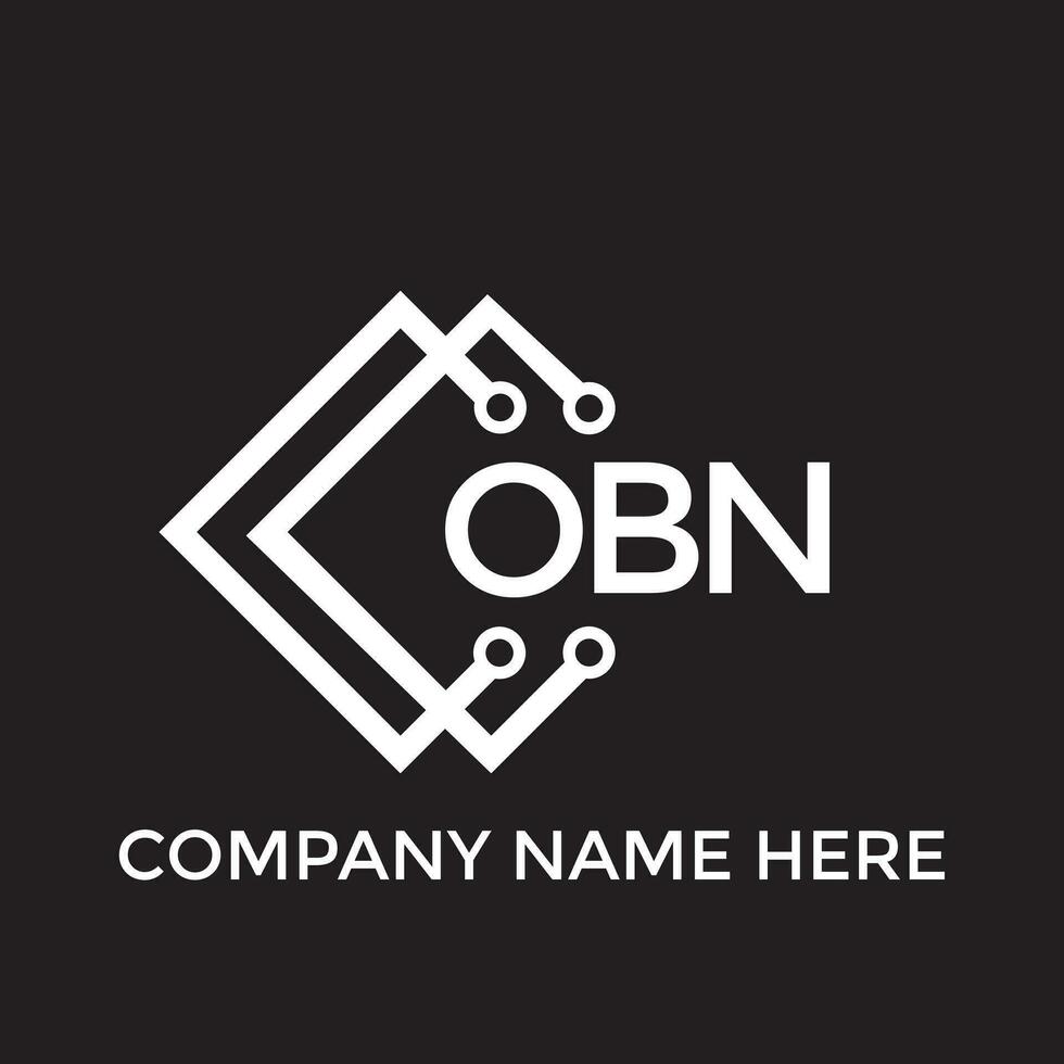 printobn carta logotipo design.obn criativo inicial obn carta logotipo Projeto. obn criativo iniciais carta logotipo conceito. vetor