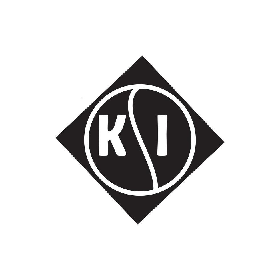 ki carta logotipo design.ki criativo inicial ki carta logotipo Projeto. ki criativo iniciais carta logotipo conceito. vetor