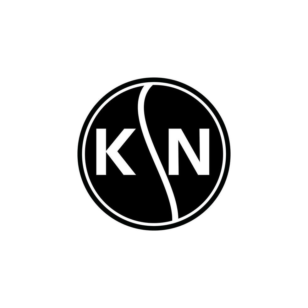 kn carta logotipo design.kn criativo inicial kn carta logotipo Projeto. kn criativo iniciais carta logotipo conceito. vetor