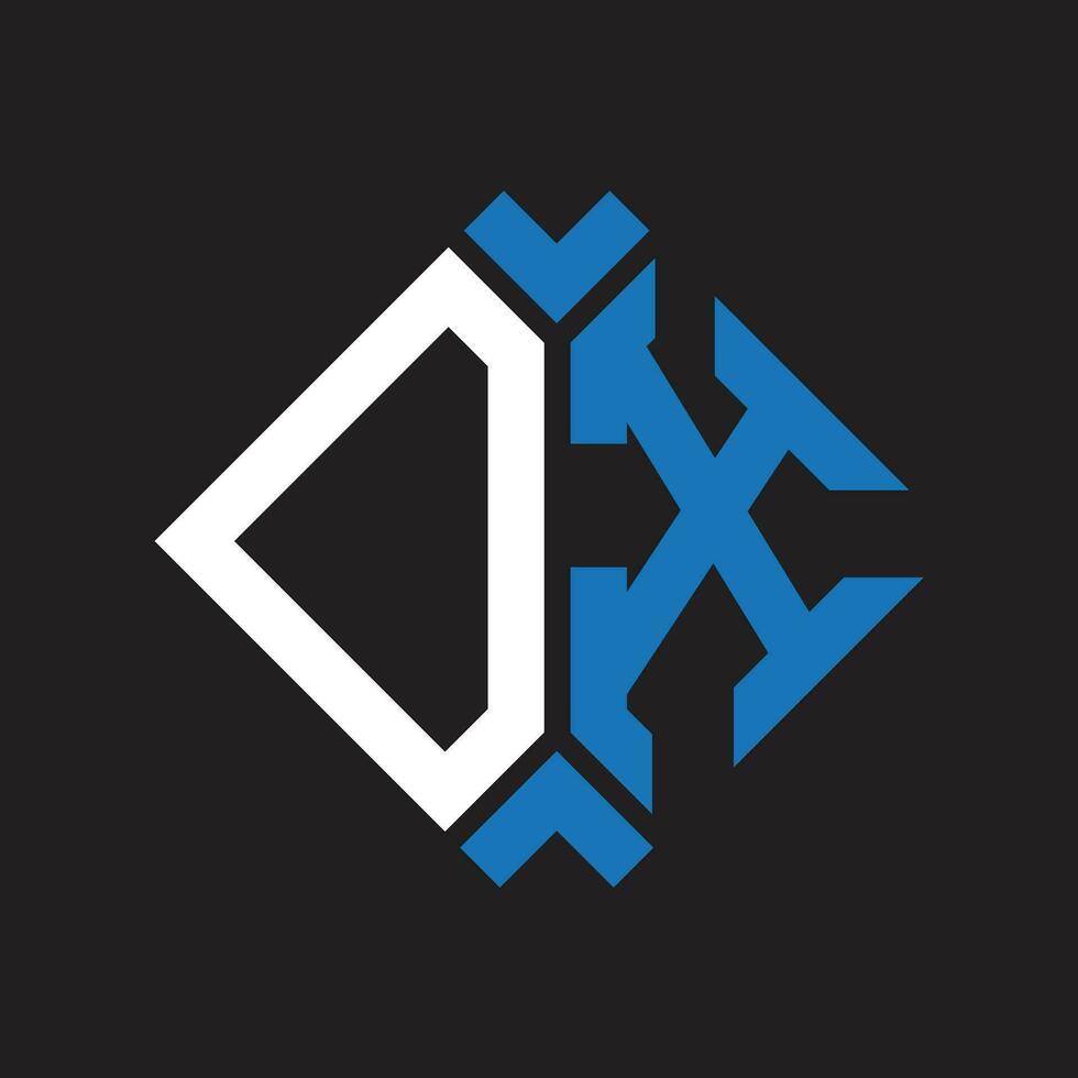 dx carta logotipo design.dx criativo inicial dx carta logotipo Projeto. dx criativo iniciais carta logotipo conceito. vetor